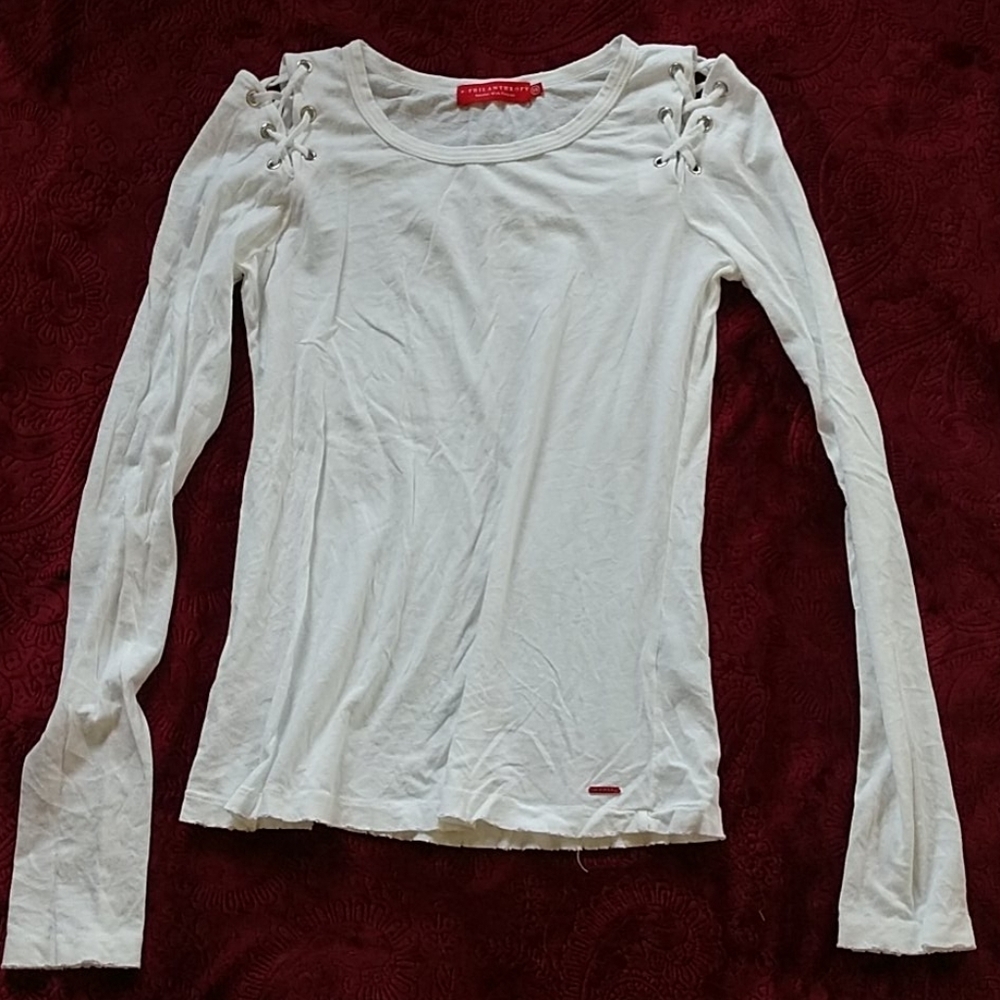 n: Philanthropy Darcia Lace up Long sleeve…